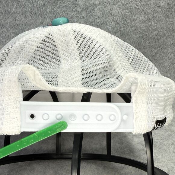 Huk Performance KC Scott Foam Flats Trucker Hat Unisex Hawaiian Flowers Teal - Picture 12 of 12